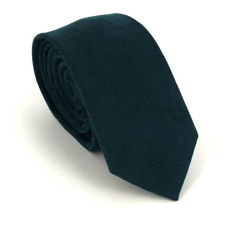 Green Suede Slim Tie
