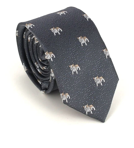 Narrow Grey Bulldog Tie