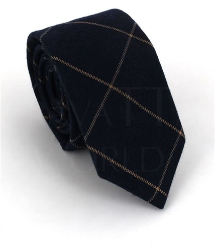 Bicolor Check Slim Tie