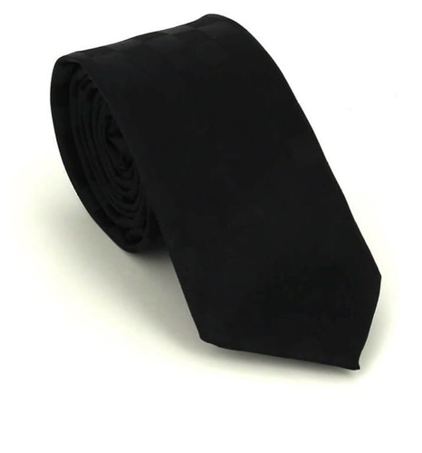 Bicolor Check Slim Tie