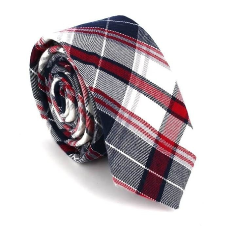Multicolor Check Slim Tie
