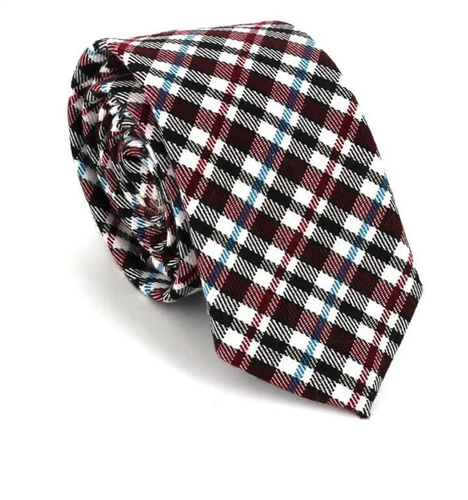 Multicolor Check Slim Tie