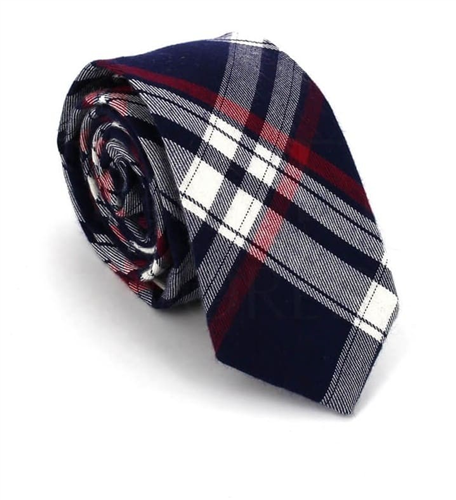 Multicolor Check Slim Tie