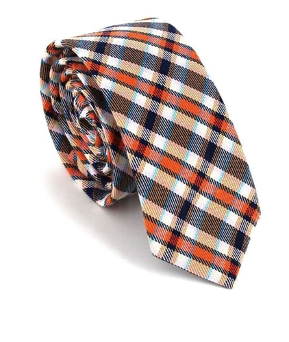 Multicolor Check Slim Tie