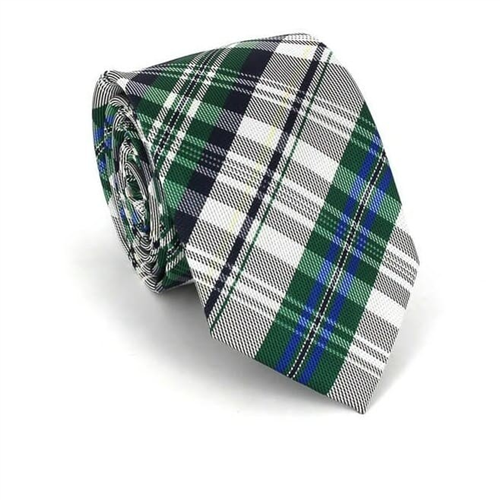 Narrow Multicolor Checkered Tie