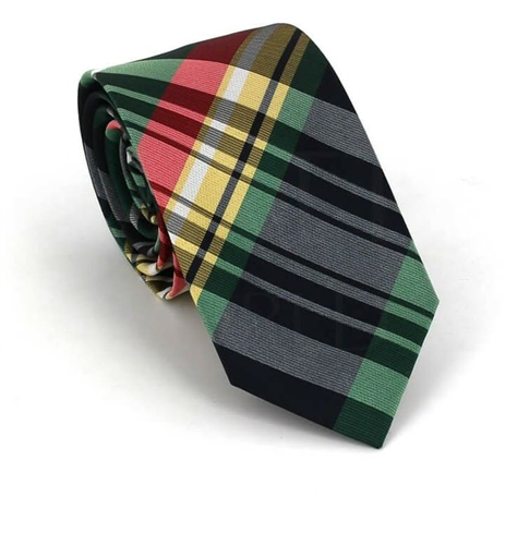 Multicolor Check Slim Tie
