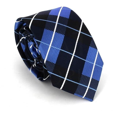 Multicolor Check Slim Tie