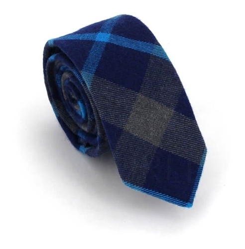 Tricolor Check Slim Tie
