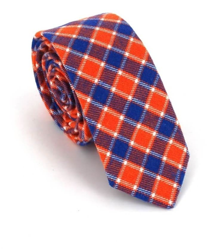 Tricolor Plaid Slim Tie