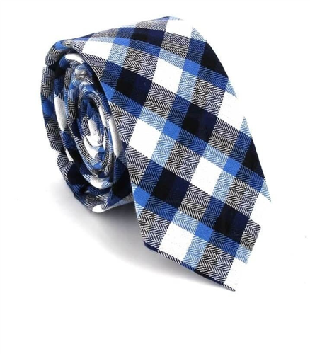 Tricolor Check Slim Tie