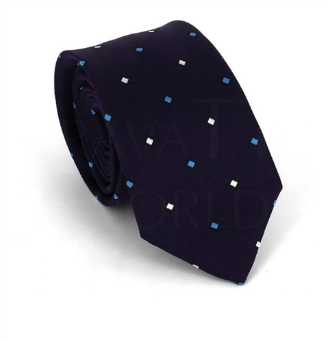 Purple Polka Dot Slim Tie
