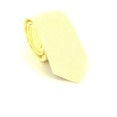 Narrow Solid Yellow Tie