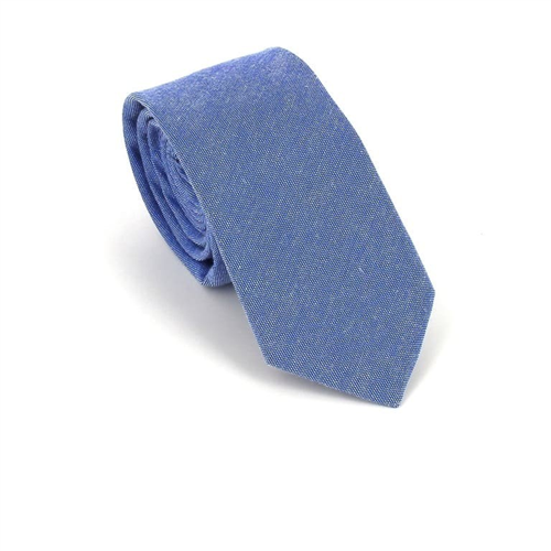 Narrow Solid Dark Blue Tie