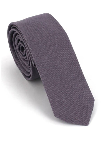 Narrow Solid Grey Tie