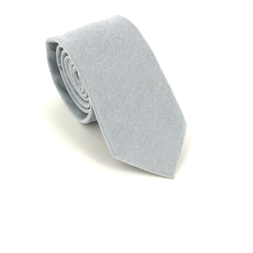 Narrow Solid Grey Tie