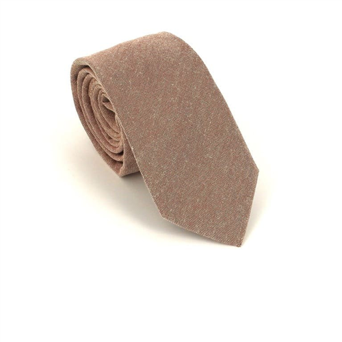 Solid Brown Slim Tie