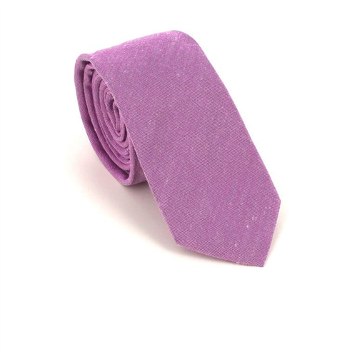 Narrow Solid Purple Tie