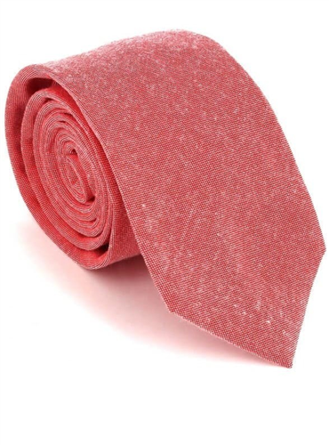 Narrow Solid Light Red Tie