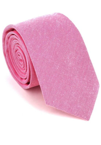 Narrow Solid Pink Tie