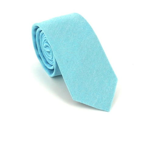 Narrow Solid Turquoise Tie