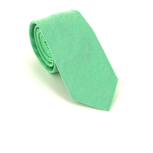 Narrow Solid Green Tie