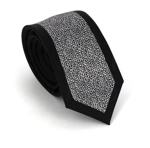 Black and White Slim Tie