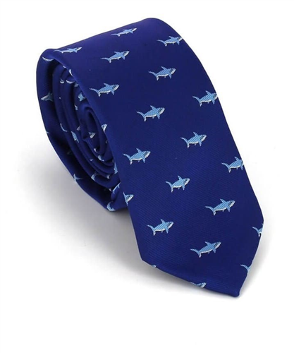 Blue Slim Shark Tie