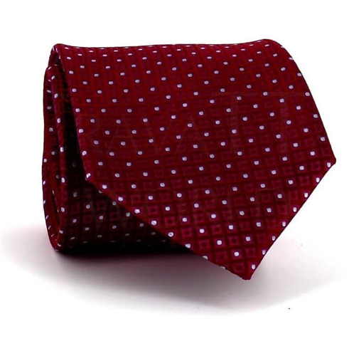 Red Textured Dot Tie
