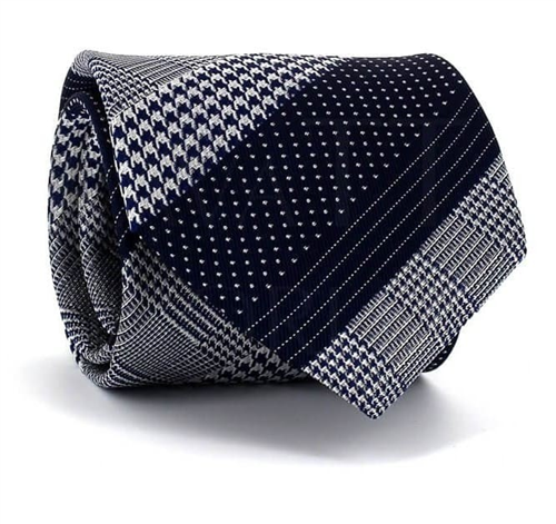 Blue Tie with Varied Patterns