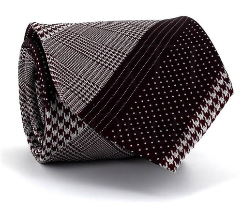 Red Tie with Varied Patterns
