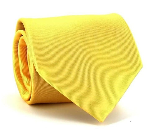 Solid Yellow Tie with Horizontal Stripe