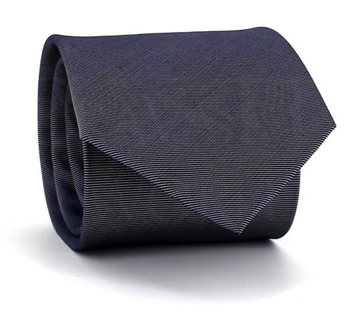 Solid Blue Tie with Horizontal Stripe