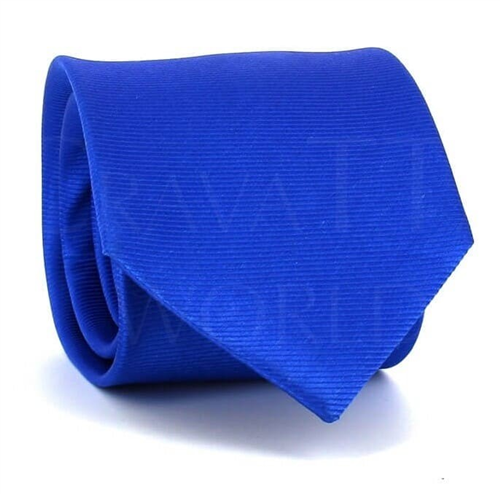 Solid Blue Horizontal Twill Tie
