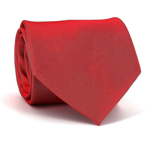 Solid Red Tie with Horizontal Stripe