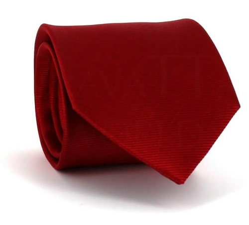Solid Red Horizontal Twill Tie
