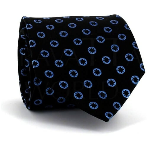 Polka Dot Tie - Black Stars