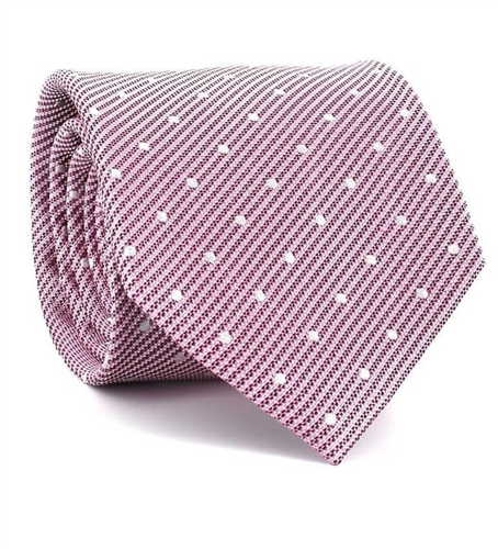 Magenta Polka Dot Tie