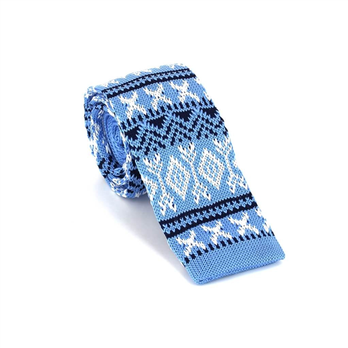 Multicolor Patterned Knit Tie