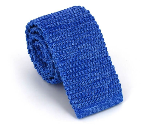 Blue Speckled Knit Tie