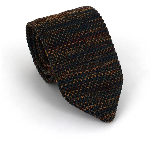 Multicolor Speckled Knit Tie