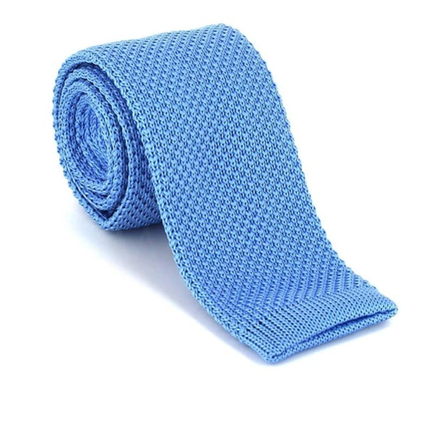 Light Blue Solid Knit Tie