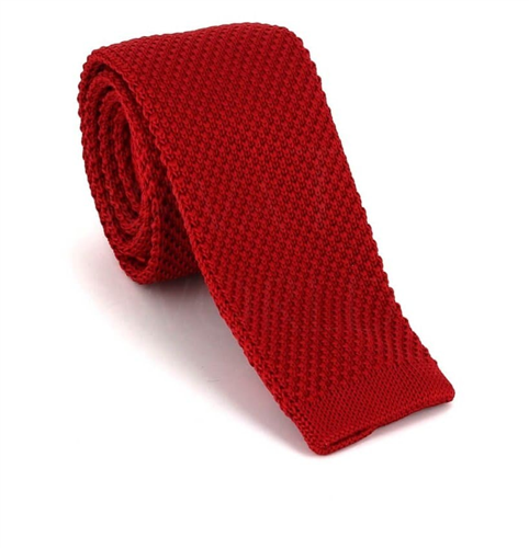 Dark Red Knit Tie