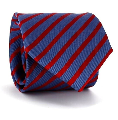 Blue and Red Striped Tie
