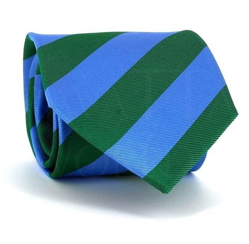 Blue and Green Striped Tie