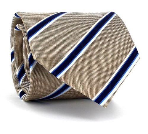 Beige Striped Tie
