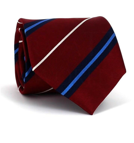 Burgundy Striped Tie