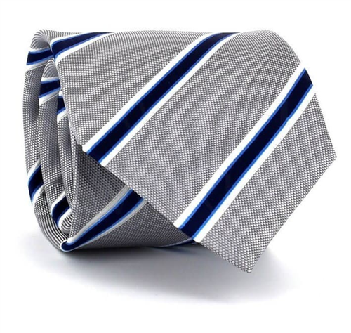 Silver Striped Tie