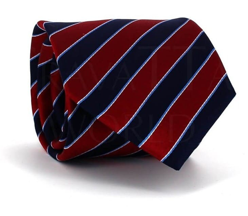 Red and Blue Striped Tie