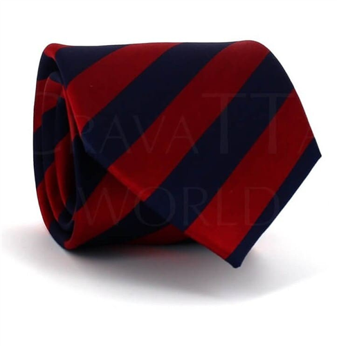 Red and Blue Striped Tie