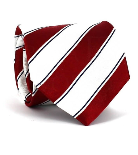Red and White Striped Tie